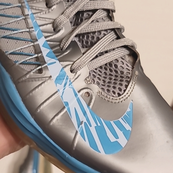 Nike Lunar Hyperdunk 2012 Men's Shoes 524934-008 Gray Blue Basketball Size 11 - Picture 9 of 12